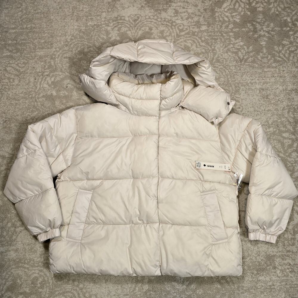 Aqua Athletic Women's Puffer Jacket NWT - Ivory Color - Medium MSRP $148